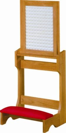Confessional Kneeler 2450 solid oak prie dieu stationary